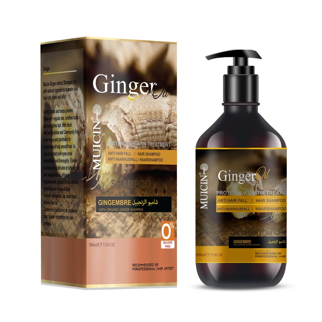 MUICIN - Ginger Oil Anti Hair Fall Shampoo - 500ml | Aamina Enterprises